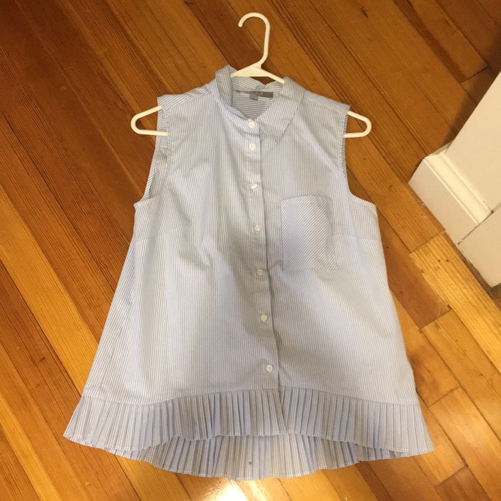 Blue & white stripped business casual top